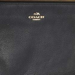 Pre Owned Coach Black Leather Zip Crossbody Bag