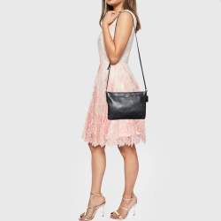 Pre Owned Coach Black Leather Zip Crossbody Bag