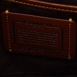 Pre Owned Coach Tri Color Signature Coated Canvas and Leather Madison Crossbody Bag