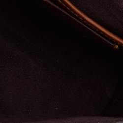 Pre Owned Coach Tri Color Signature Coated Canvas and Leather Madison Crossbody Bag