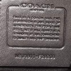 Coach Black/Grey Signature Coated Canvas City Zip Tote