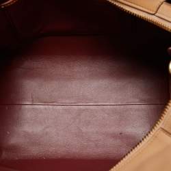 Pre Owned Coach Beige Ombre Leather and Suede Double Swagger Tote