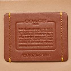 Pre Owned Coach Beige Ombre Leather and Suede Double Swagger Tote