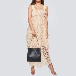 Pre Owned Coach Black Leather Charlie Bucket Bag