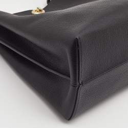 Pre Owned Coach Black Leather Charlie Bucket Bag