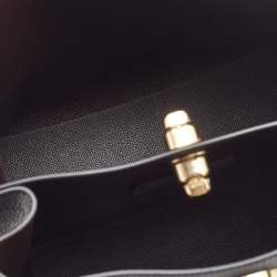 Pre Owned Coach Black Leather Charlie Bucket Bag