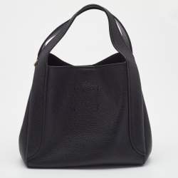 Pre Owned Coach Black Leather Hadley 21 Hobo