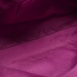 Pre Owned Coach Magenta Pebbled Leather Prairie Satchel