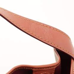 Pre Owned Coach Beige/Brown Signature Coated Canvas and Leather Hadley 21 Hobo