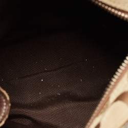 مملوكة مسبقًا Coach Ebony/Beige Signature Canvas and Leather Tassel Satchel