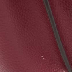 Pre Owned Coach Burgundy/Pink Leather Willow Bucket Bag