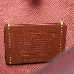 Pre Owned Coach Burgundy/Pink Leather Willow Bucket Bag