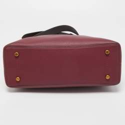 Pre Owned Coach Burgundy/Pink Leather Willow Bucket Bag