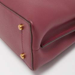 Pre Owned Coach Burgundy/Pink Leather Willow Bucket Bag
