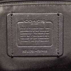Coach Black Leather Drawstring Backpack