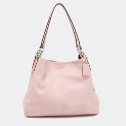 Coach Pink Leather Edie Shoulder Bag
