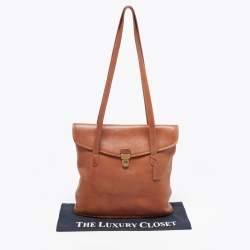 Pre Owned Coach Brown Leather Branson Tote 