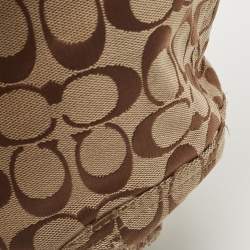 Coach Beige/Pink Signature Canvas and Leather Tote