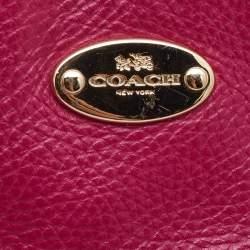 Pre Owned Coach Fuchsia Leather Camera Crossbody Bag