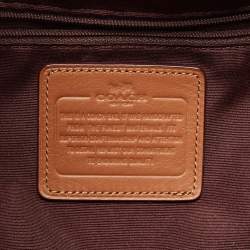 مملوكة مسبقًا Coach Black/Beige Canvas And Leather Carlyle Shoulder Bag