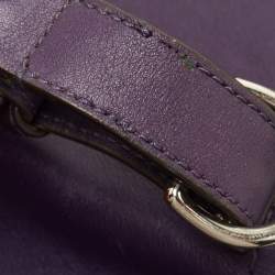Pre Owned Coach Purple Leather Romy Top Handle Bag