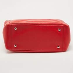 Pre Owned Coach Red Leather Large East West City Tote