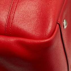 Pre Owned Coach Red Leather Large East West City Tote