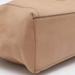 Pre Owned Coach Beige Leather Edie Shoulder Bag