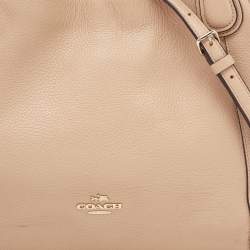 Pre Owned Coach Beige Leather Edie Shoulder Bag