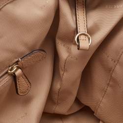Pre Owned Coach Beige Leather Edie Shoulder Bag