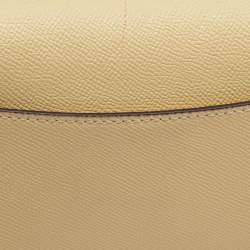 Pre Owned Coach Yellow Leather Wyn Flap Crossbody Bag
