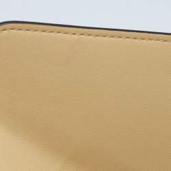 Pre Owned Coach Yellow Leather Wyn Flap Crossbody Bag