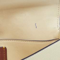 Pre Owned Coach Yellow Leather Wyn Flap Crossbody Bag