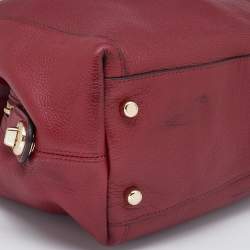 Pre Owned Coach Red Leather Edie 31 Shoulder Bag