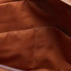 Pre Owned Coach Brown/Green Leather and Suede Blake Carryall Tote
