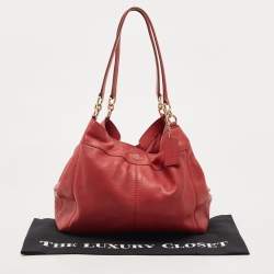 Pre Owned Coach Red Leather Lexy Shoulder Bag