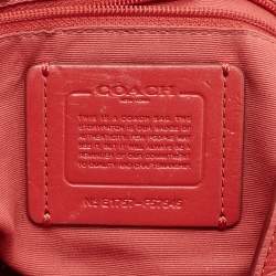 Pre Owned Coach Red Leather Lexy Shoulder Bag