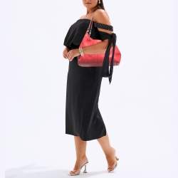 Pre Owned Coach Red Leather Lexy Shoulder Bag