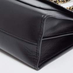 Coach Black Leather Small Parker Chain Flap Shoulder Bag