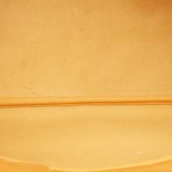 Pre Owned Coach Beige/Custard Yellow Leather Park Metro Shopper Tote