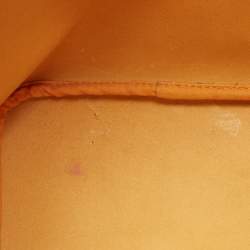 Pre Owned Coach Beige/Custard Yellow Leather Park Metro Shopper Tote
