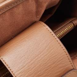 Pre Owned Coach Beige Signature Coated Canvas and Leather Small Margot Carryall Satchel