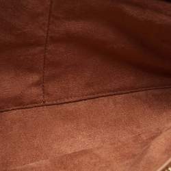 Pre Owned Coach Beige Signature Coated Canvas and Leather Small Margot Carryall Satchel