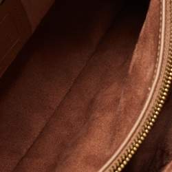 Pre Owned Coach Beige Signature Coated Canvas and Leather Small Margot Carryall Satchel