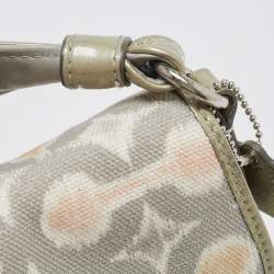Coach Grey/Multicolor Signature Canvas Op Art Kristin Shoulder Bag
