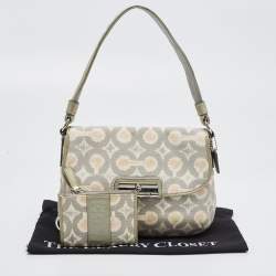 Coach Grey/Multicolor Signature Canvas Op Art Kristin Shoulder Bag