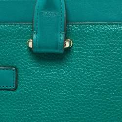 Pre Owned Coach Green Leather Swagger 27 Carryall Satchel