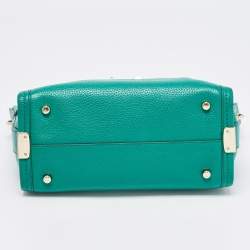 Pre Owned Coach Green Leather Swagger 27 Carryall Satchel