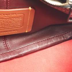 Pre Owned Coach Burgundy Leather Hadley Hobo