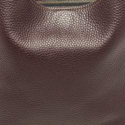 Pre Owned Coach Burgundy Leather Hadley Hobo